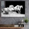Running Horses B&W View Print Tempered Glass Wall Art 100% Made in Australia Ready to Hang - Image 2