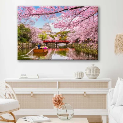 Bella Home Japan at Himeji Castle in Spring Season Print Canvas Ready to hang
