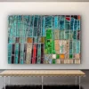 Abstract Stained Glass Print Tempered Glass Wall Art 100% Made in Australia Ready to Hang - Image 3