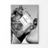 Bella Home Black And White Drinking Fashion Bottle Print Canvas Ready to hang - Image 4