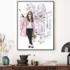 Modern Fashion Store with Girl Design Home Decor Premium Quality Poster Print Choose Your Sizes