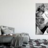 Bella Home Black And White Drinking Fashion Bottle Print Canvas Ready to hang