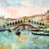 Rialto Bridge - Venetian Picture - Artwork in Painting Style Acrylic Glass Print Tempered Glass Wall Art 100% Made in Australia Ready to Hang - Image 5
