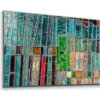 Abstract Stained Glass Print Tempered Glass Wall Art 100% Made in Australia Ready to Hang - Image 4