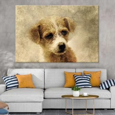 Brown Dog Vantage View Painting Print 100% Australian Made