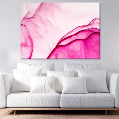 Pink & White Abstract Design Print 100% Australian Made