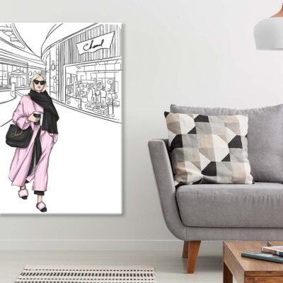 Black and White Fashion Store with Pink Girl Print 100% Australian Made