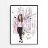 Modern Fashion Store with Girl Design Home Decor Premium Quality Poster Print Choose Your Sizes - Image 3