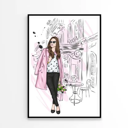 Modern Fashion Store with Girl Design Home Decor Premium Quality Poster Print Choose Your Sizes - Image 3