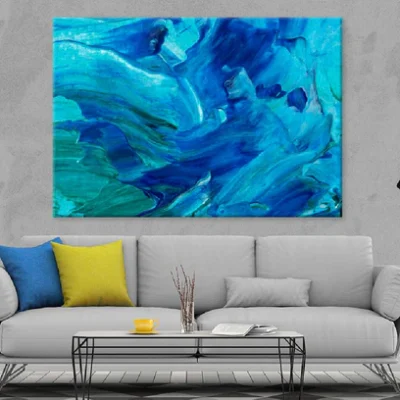 Blue Waves Abstract Design Print 100% Australian Made