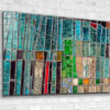 Abstract Stained Glass Print Tempered Glass Wall Art 100% Made in Australia Ready to Hang