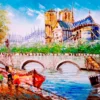 Oil Painting - Street View of Paris Wall Art Decor 100% Australian Made - Image 3