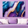 Mixture Of Blue And Purple Abstract Print 100% Australian Made - Image 3