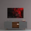 Red Ink Abstract Design Print Tempered Glass Wall Art 100% Made in Australia Ready to Hang - Image 2