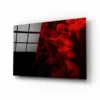Red Ink Abstract Design Print Tempered Glass Wall Art 100% Made in Australia Ready to Hang - Image 3