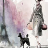 Fashion Boss Lady with Her Puppy Print 100% Australian Made - Image 3