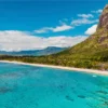 Le Morne Mountain In Island Beach Glass Framed Wall Art, Ready to Hang Quality Print - Image 2