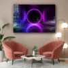 Neon Digital Abstract Print Tempered Glass Wall Art 100% Made in Australia Ready to Hang - Image 3