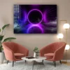 Neon Digital Abstract Print Tempered Glass Wall Art 100% Made in Australia Ready to Hang - Image 3