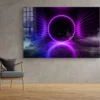 Neon Digital Abstract Print Tempered Glass Wall Art 100% Made in Australia Ready to Hang - Image 2