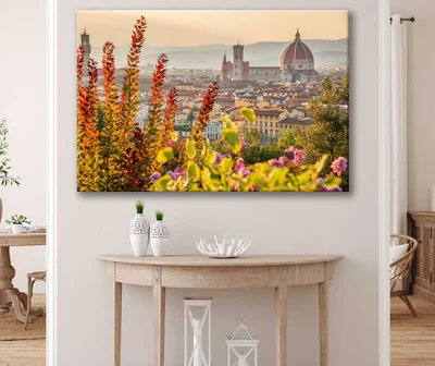 Bella Home St.Mary Church Aerial View Italy Print Canvas Ready to hang