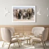 Elephant Pack Walking Photograph Home Decor Premium Quality Poster Print Choose Your Sizes