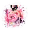 Pink Beige Flowers & Perfume Home Decor Premium Quality Poster Print Choose Your Sizes - Image 3
