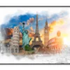 Famous Landmarks of The World Home Decor Premium Quality Poster Print Choose Your Sizes - Image 3