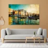 Boat On Lake Amazing Venice - Artwork in Painting Style Acrylic Glass Print Tempered Glass Wall Art 100% Made in Australia Ready to Hang - Image 3