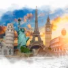 Famous Landmarks of The WorldWall Art Decor 100% Australian Made - Image 3