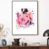 Pink Beige Flowers & Perfume Home Decor Premium Quality Poster Print Choose Your Sizes