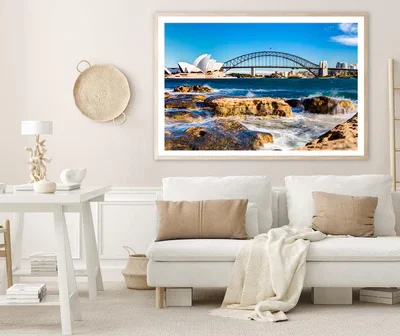 View Of the Sydney Opera House & Harbor Bridge Home Decor Premium Quality Poster Print Choose Your Sizes