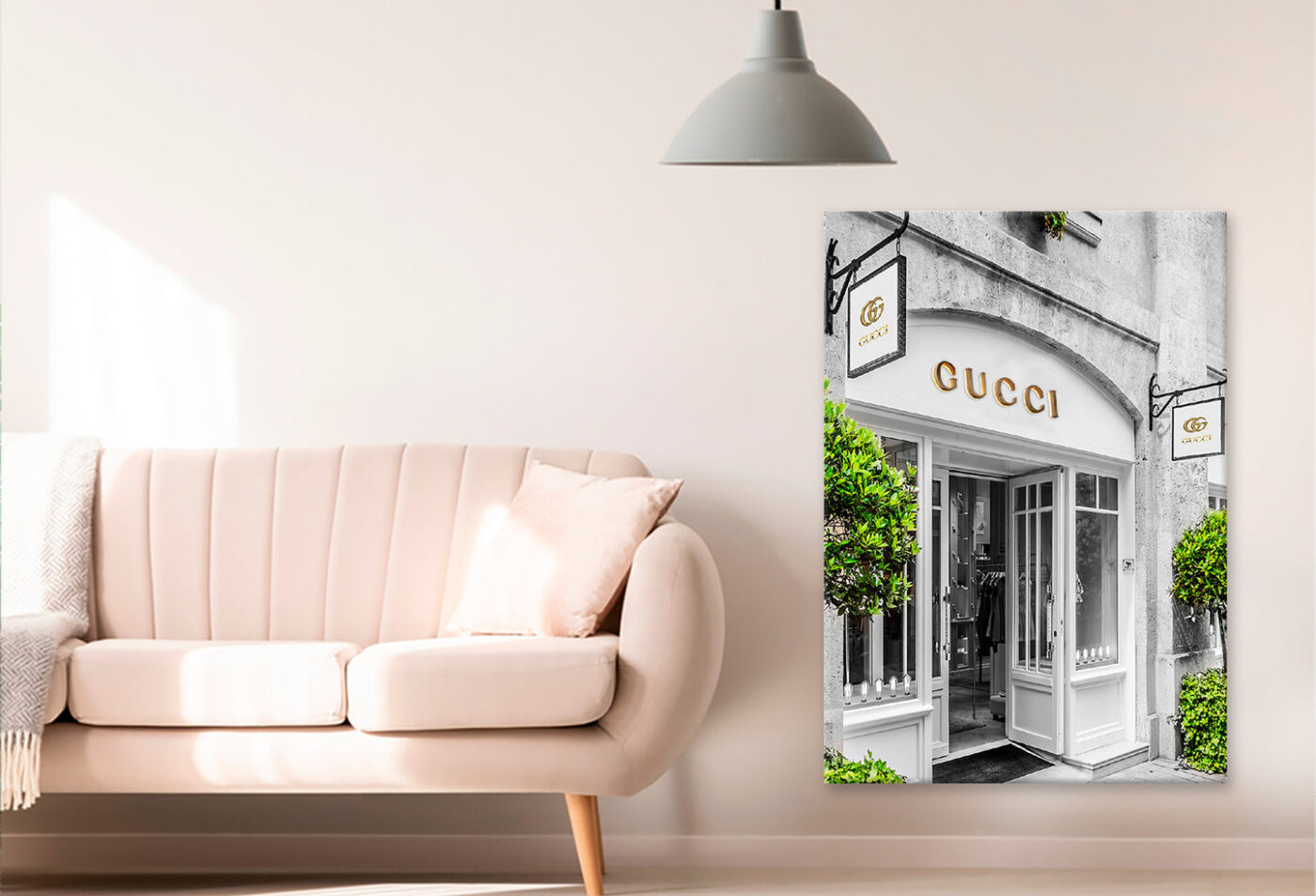 Black Fashion Store with Green Plants Print 100% Australian Made - Image 2