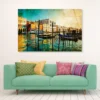 Boat On Lake Amazing Venice - Artwork in Painting Style Acrylic Glass Print Tempered Glass Wall Art 100% Made in Australia Ready to Hang - Image 2