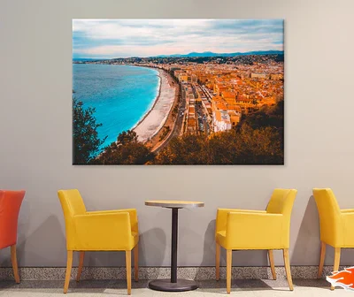 Beach view of France Japan Print 100% Australian Made