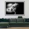 Orange Eye Dog B&W View Photograph Home Decor Premium Quality Poster Print Choose Your Sizes