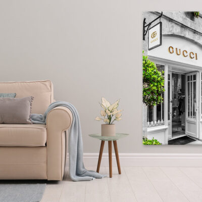 Black Fashion Store with Green Plants Print 100% Australian Made