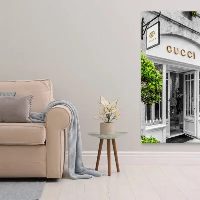 Black Fashion Store with Green Plants Print 100% Australian Made