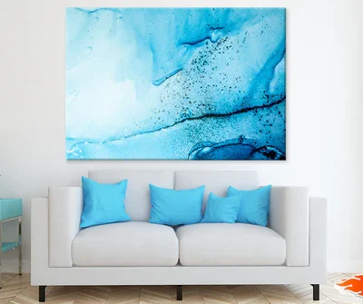 Blue & White Abstract Design Print 100% Australian Made