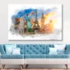 Famous Landmarks of The WorldWall Art Decor 100% Australian Made