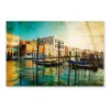 Boat On Lake Amazing Venice - Artwork in Painting Style Acrylic Glass Print Tempered Glass Wall Art 100% Made in Australia Ready to Hang - Image 4