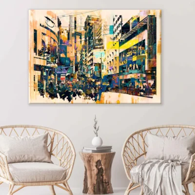 Cityscape Abstract Painting Art Print 100% Australian Made