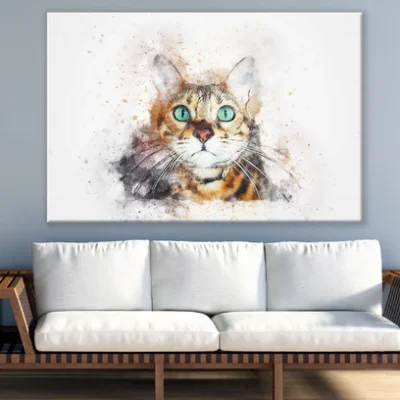 Cat Closeup Abstract Design Print 100% Australian Made