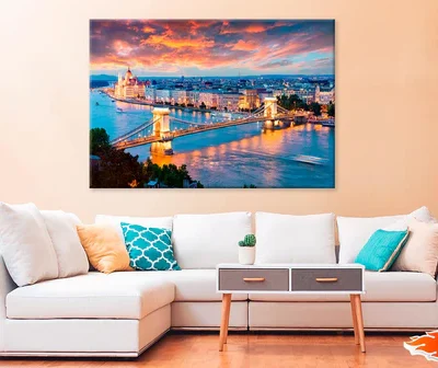 Chain Bridge in Pest City Print 100% Australian Made