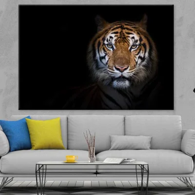 Tiger on Dark View Photograph Print 100% Australian Made