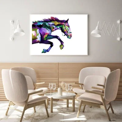 Colorful Abstract Horse Design Home Decor Premium Quality Poster Print Choose Your Sizes