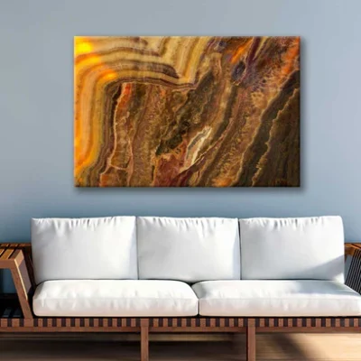 Bella Home Abstract Colorful Marble Pattern Print Canvas Ready to hang
