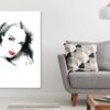 Makeup Woman Face B&W Watercolor Painting Print 100% Australian Made