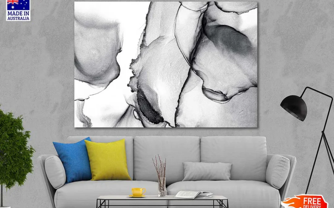 Black Colorful Alcohol Ink Print 100% Australian Made