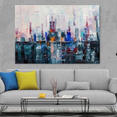 Modern Abstract City Painting Design Print 100% Australian Made